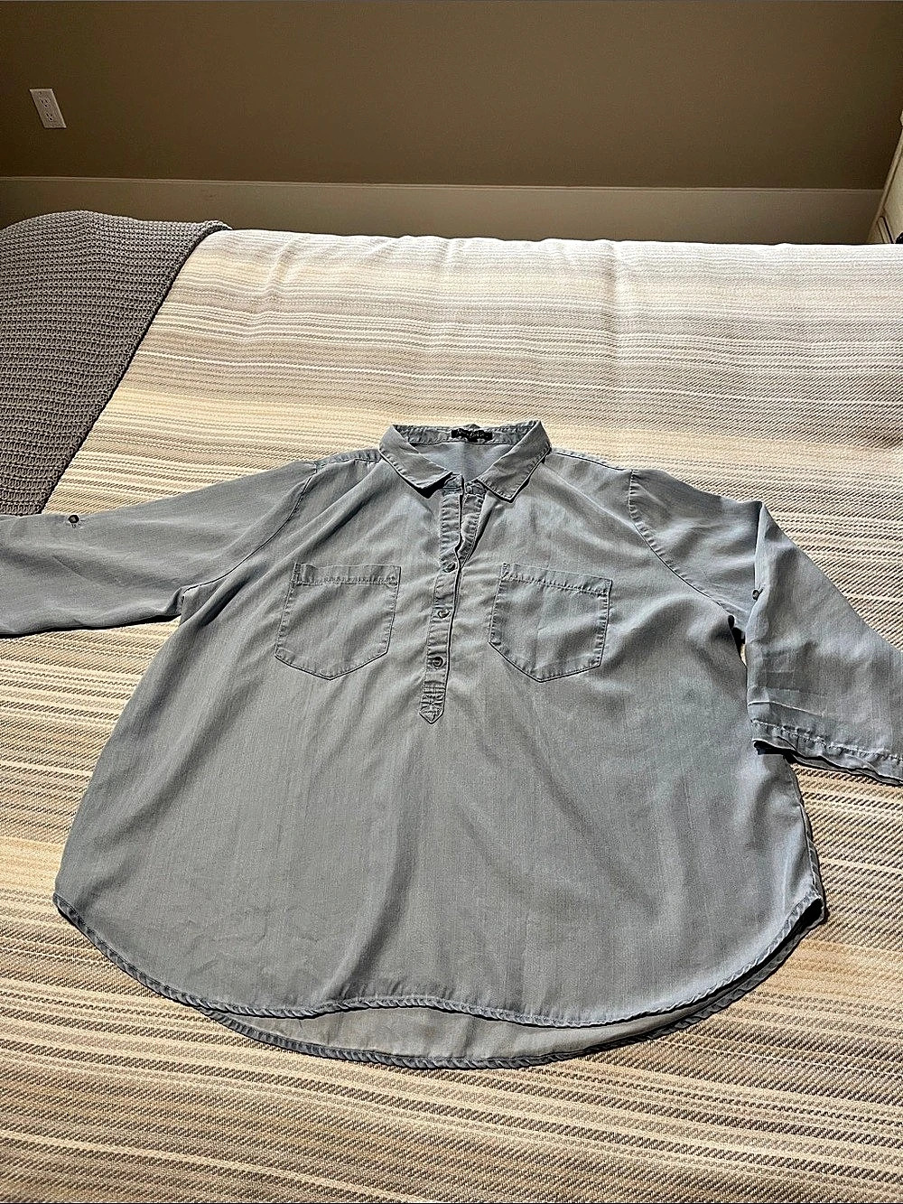 BOGO New Look Tencel chambray light denim shirt Size 3X